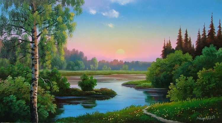 Летний пейзаж Анна Лакисова