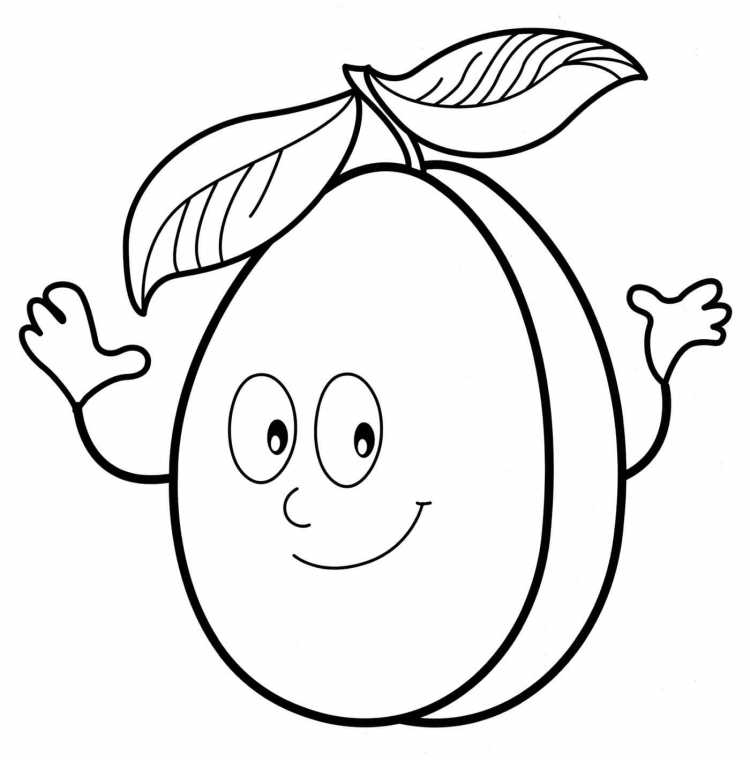 Осенние овощи раскраска для детей