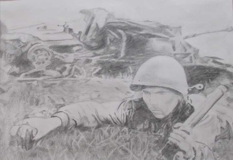 Рисунок на тему война карандашом