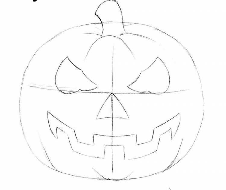 Тыква для Хэллоуина веселая