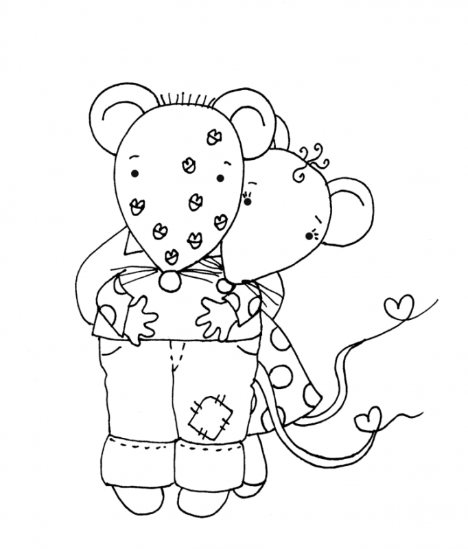 Мышонок с сыром раскраска