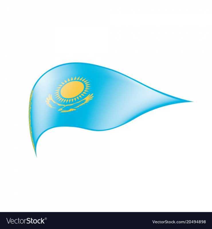 Казахстан флаг наклейка по горизонтали