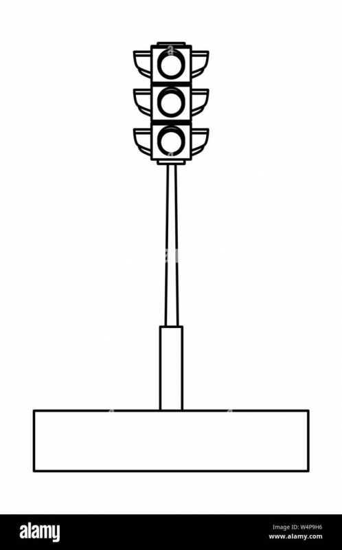 Светофор контур для детей