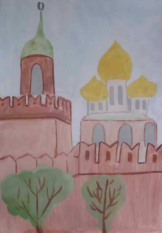 Красная площадь рисовать