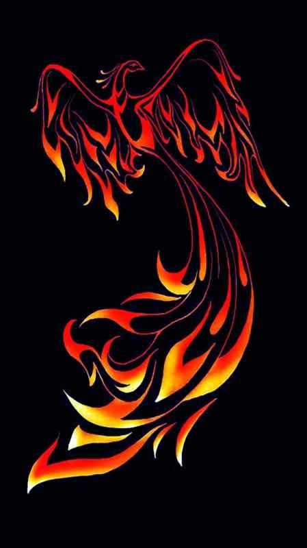 Птица Феникс стилизация