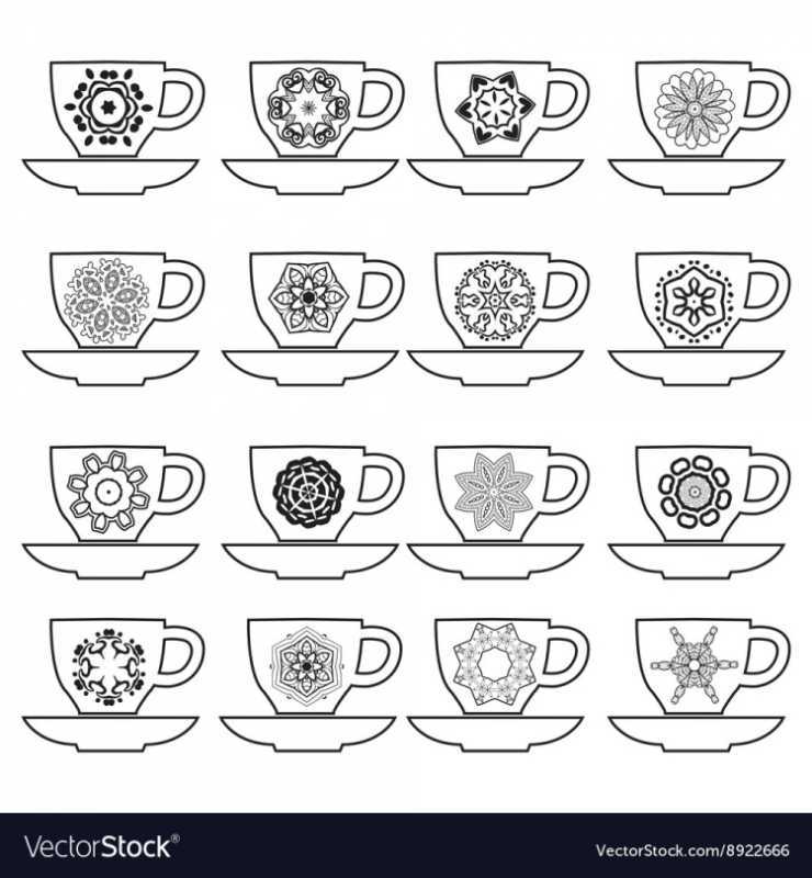 Раскраска антистресс чашка