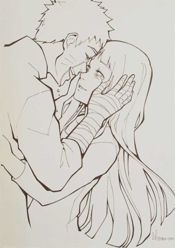 Наруто и Хината скетчи