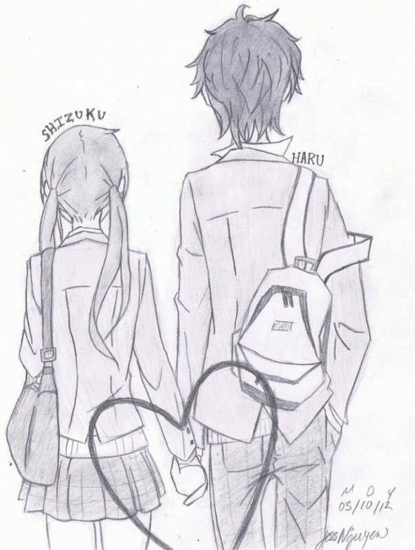 Рисовать аниме парочки