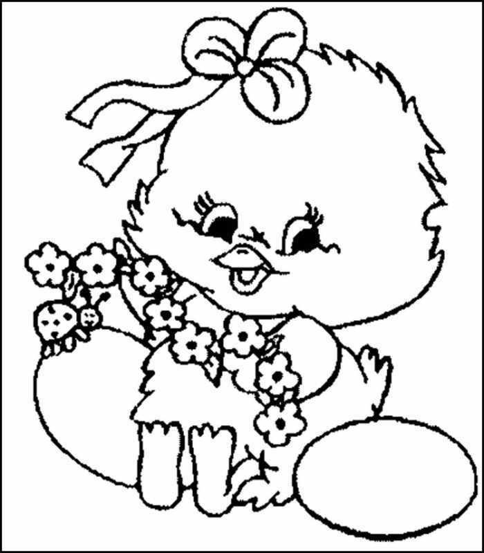 Цыпленок. Раскраски