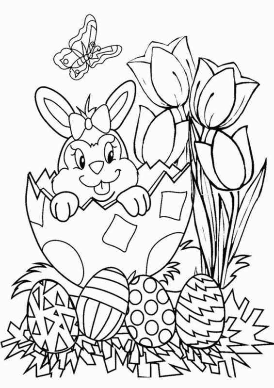 Пасхальный кролик раскраска