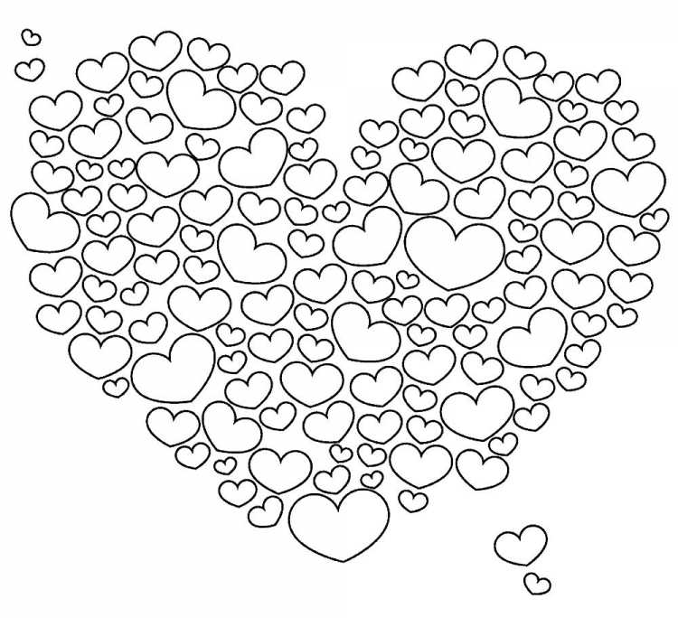 Раскраска сердечко