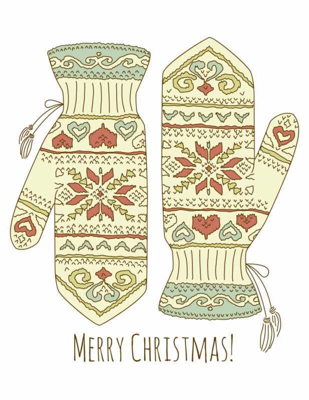 Иллюстрации орнамента варежек