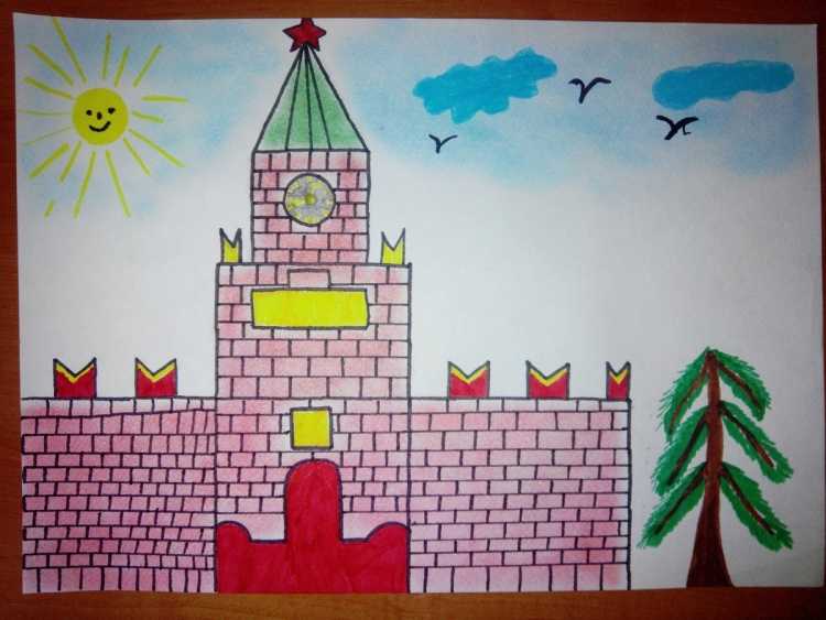 Аппликация Спасская башня Кремля