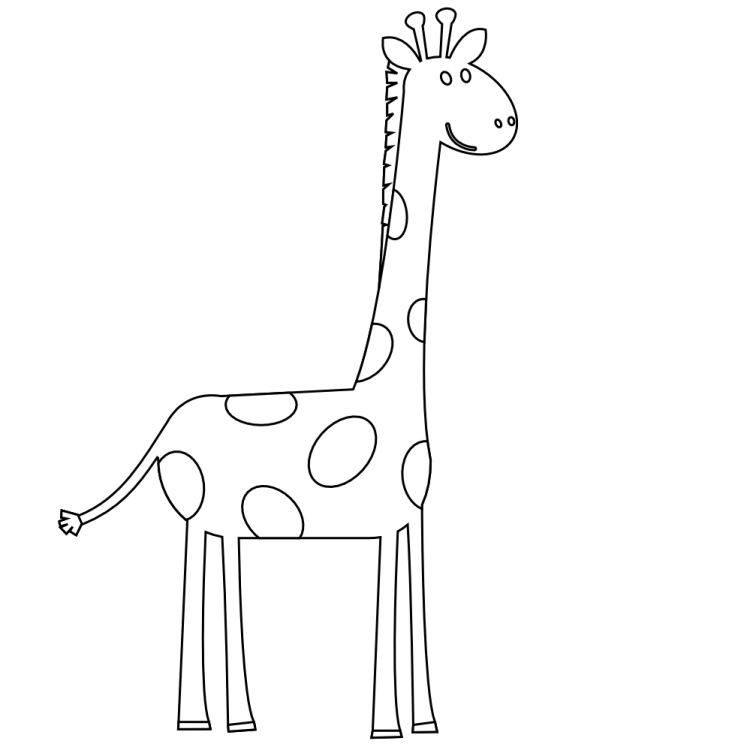 Жираф мультяшный