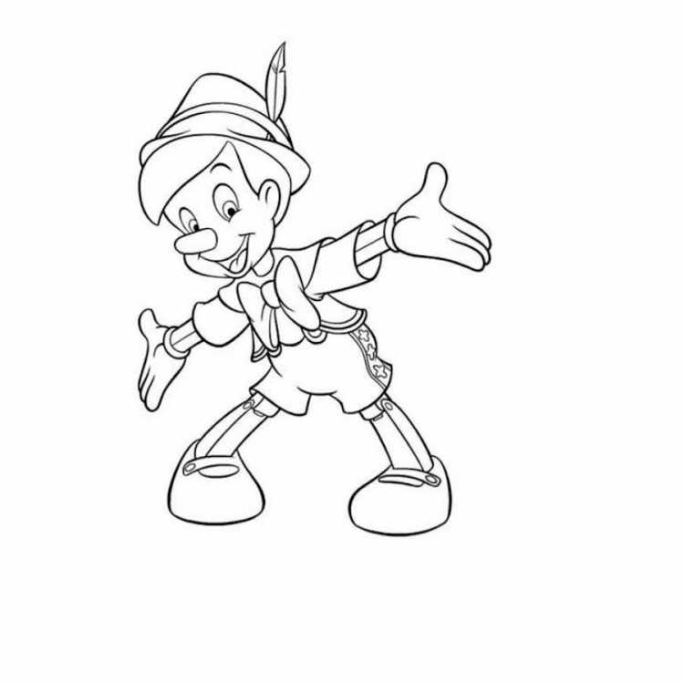 Буратино поэтапное рисование