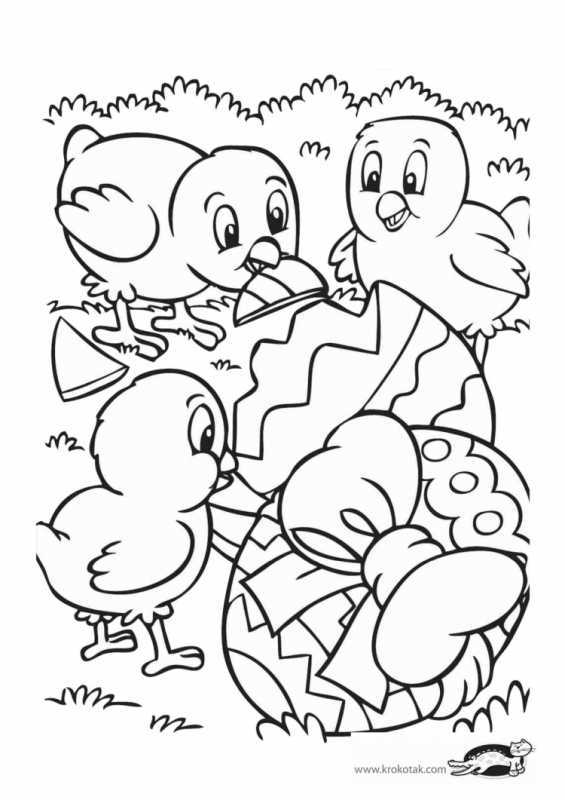 Цыпленок карандашом для детей