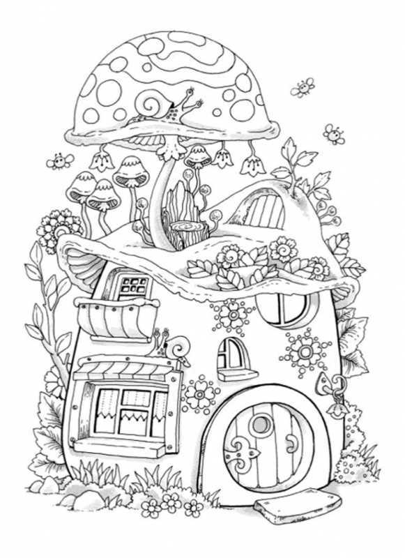 Раскраска Заюшкина избушка для малышей