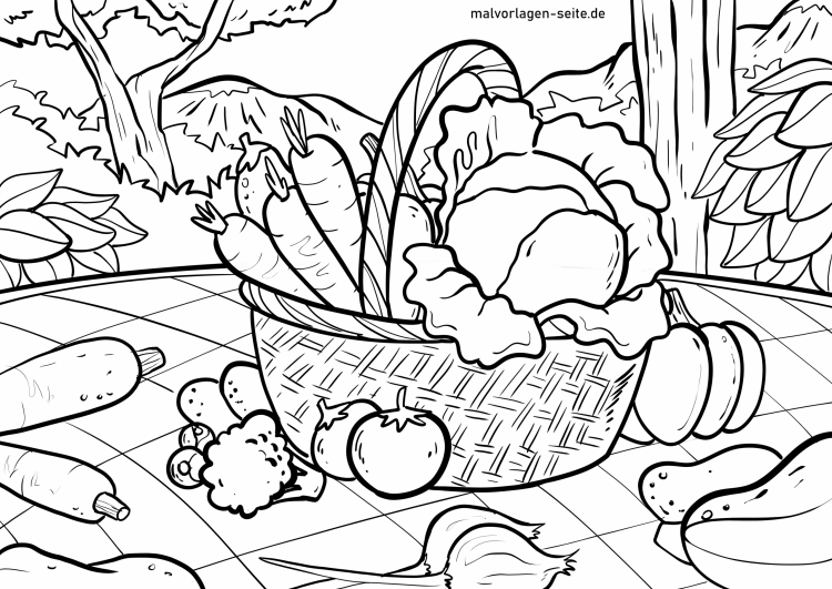 Раскраска овощи перец