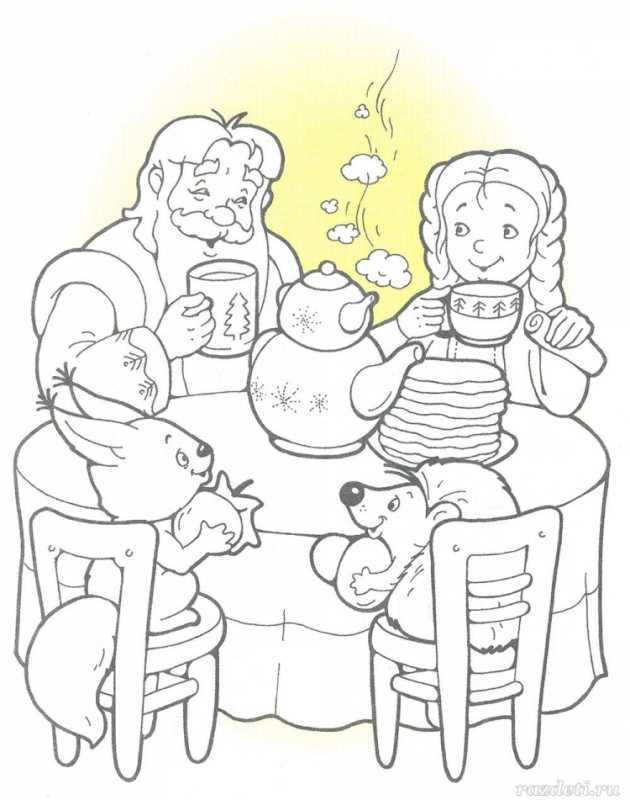 Масленица раскраска для малышей