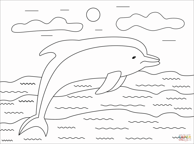 Раскраска Дельфин