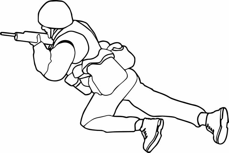 Раскраска Советский солдат