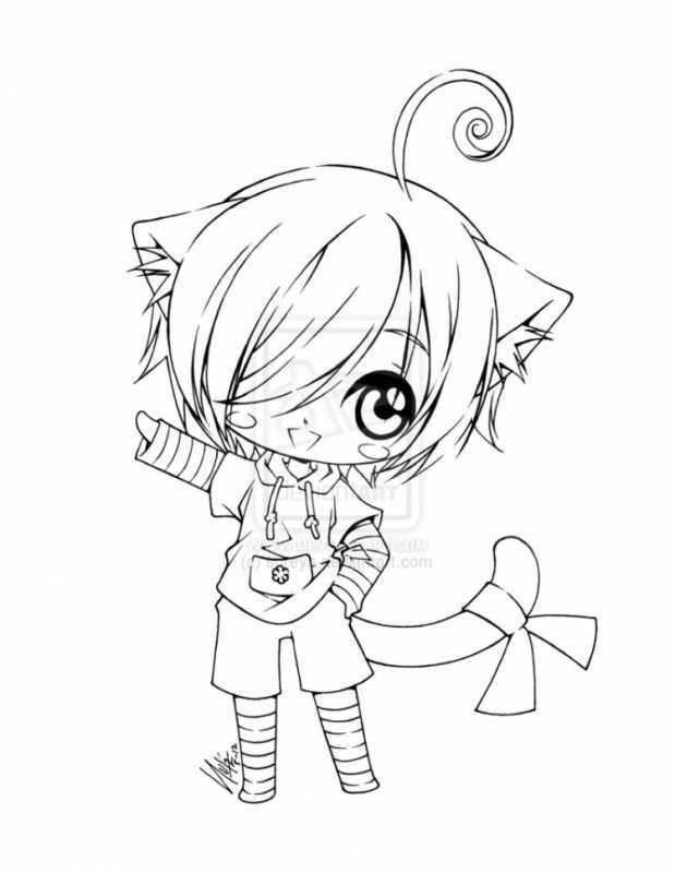 Раскраски для девочек аниме няшки