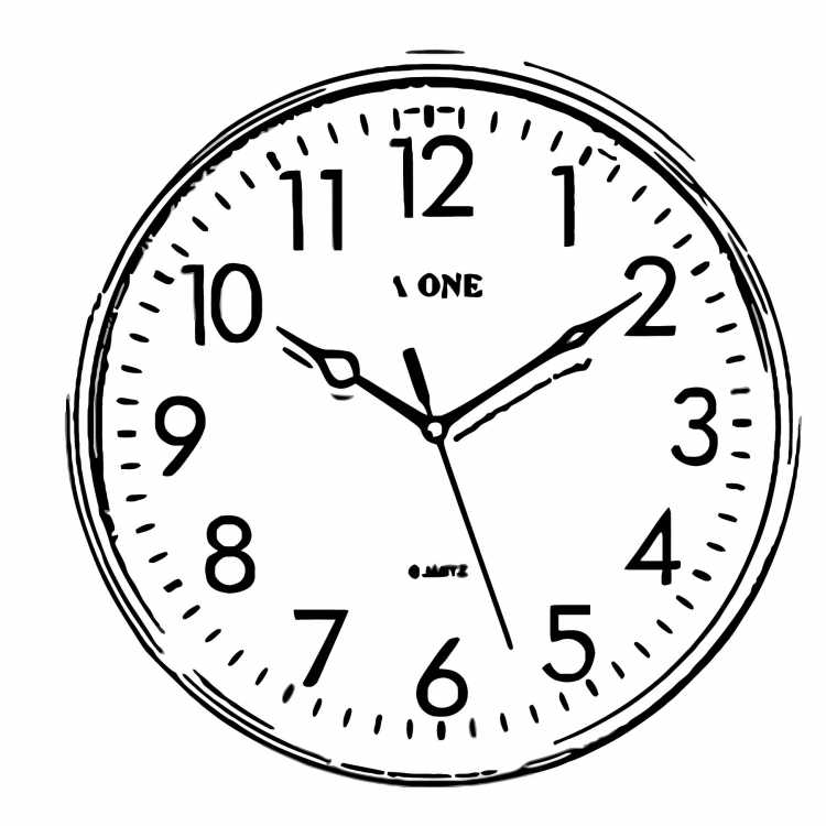 Часы 12 часов раскраска