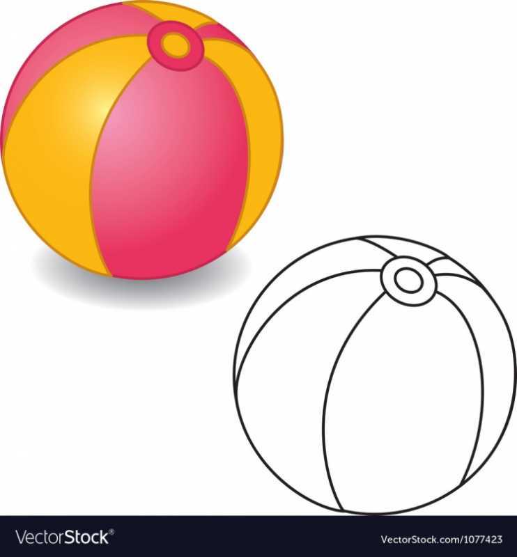 Мяч раскраска для детей