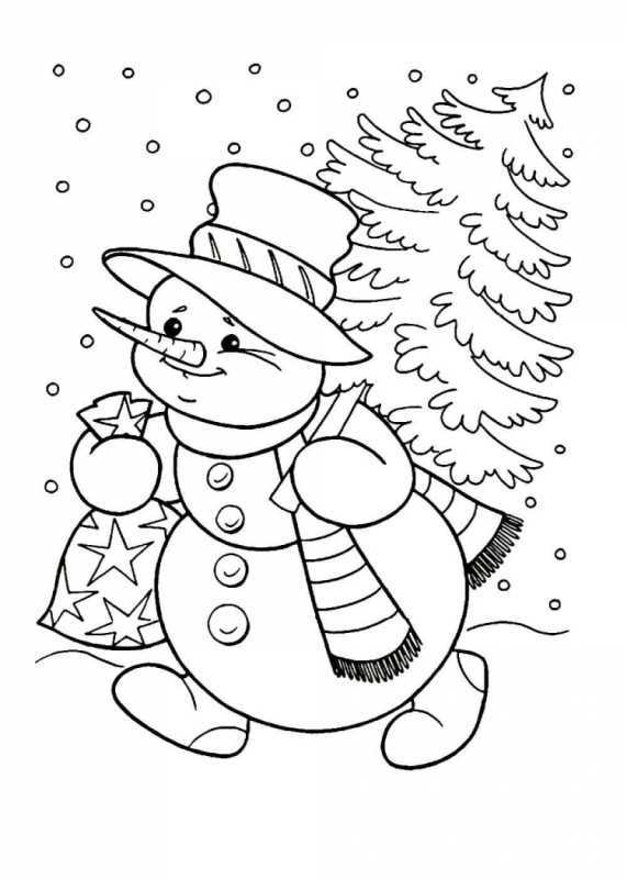 Новогодняя раскраска