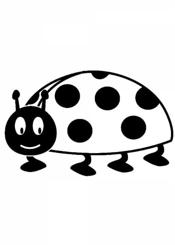 Рисование Божья коровка на листике