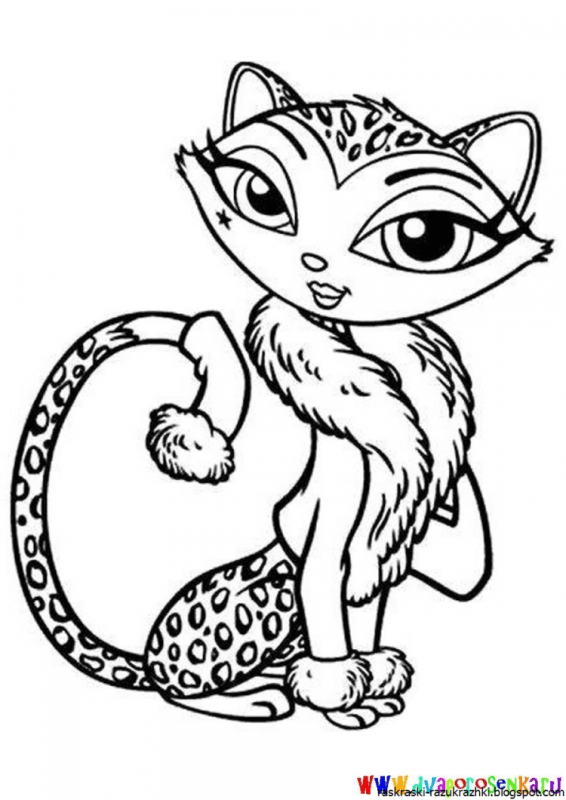 Раскраски для девочек котики