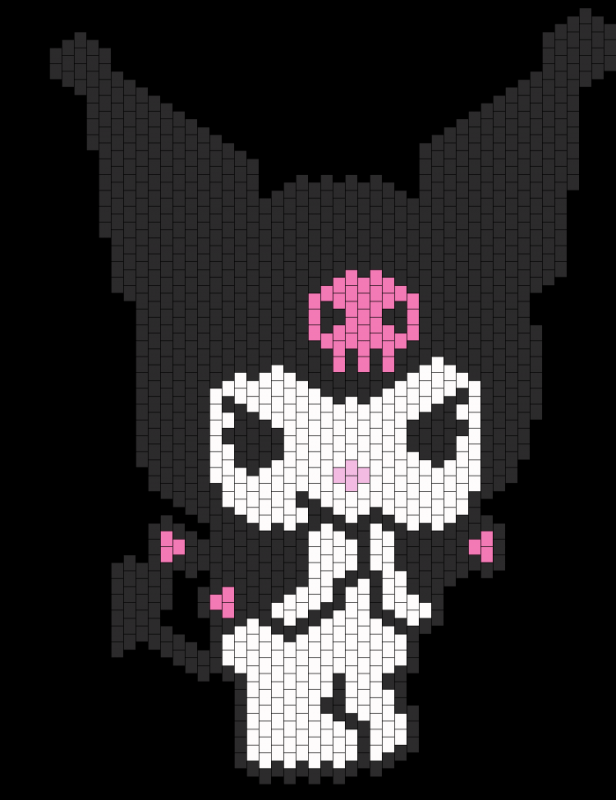 Kuromi по клеточкам