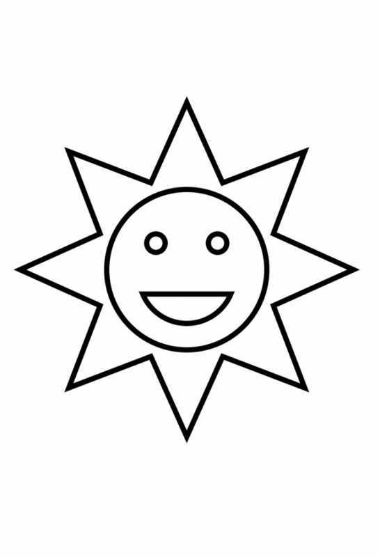 Солнце раскраска