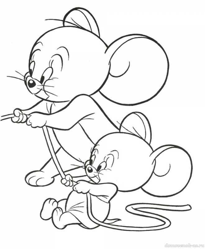 Мышка раскраска