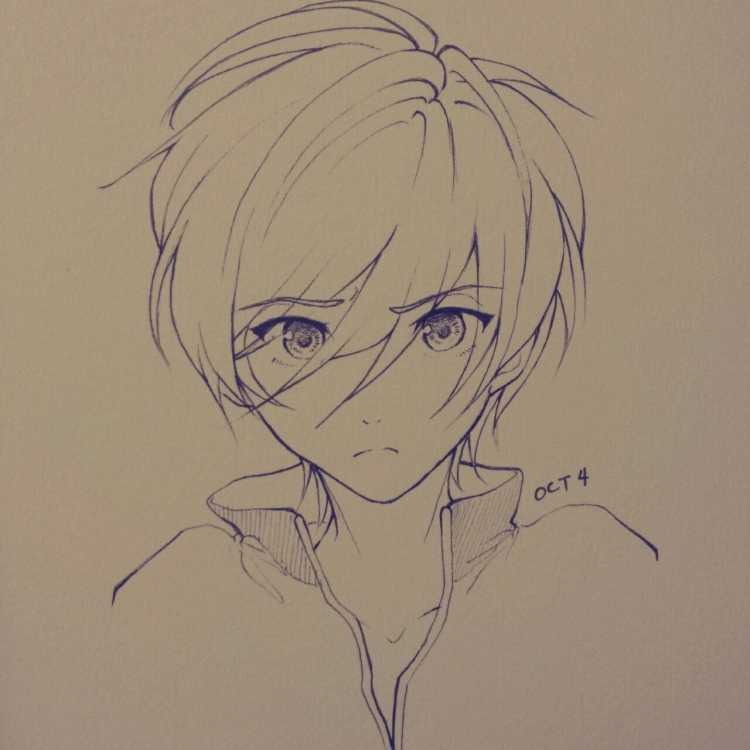 Волосы для срисовки аниме мальчиков