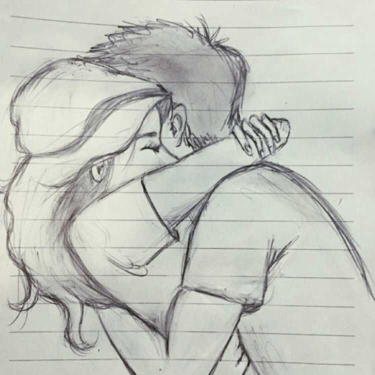 Влюбленные рисунок карандашом