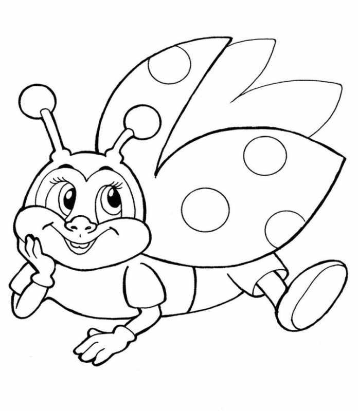Божья коровка раскраска