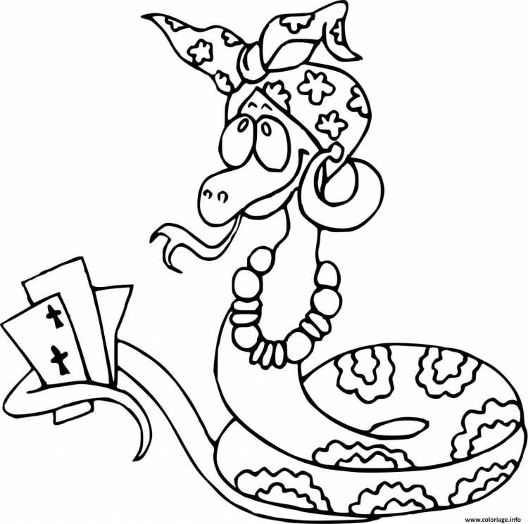 Змея раскраска