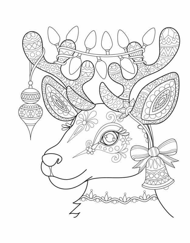 Олененок Рудольф раскраска