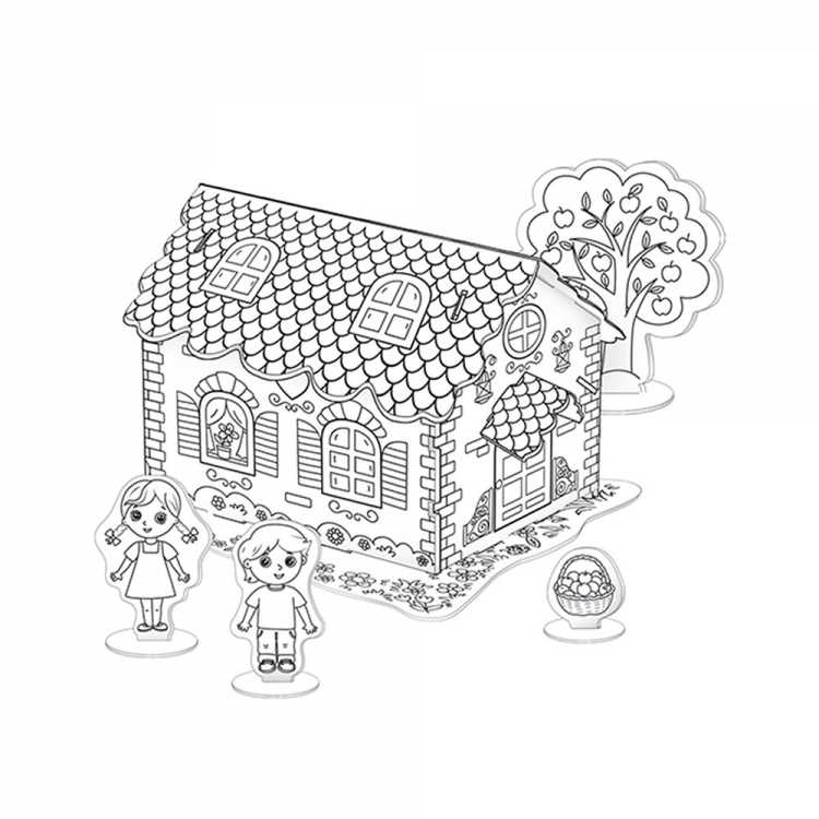 Дом раскраска