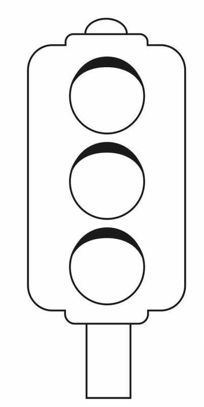 Поэтапное рисование светофора для детей