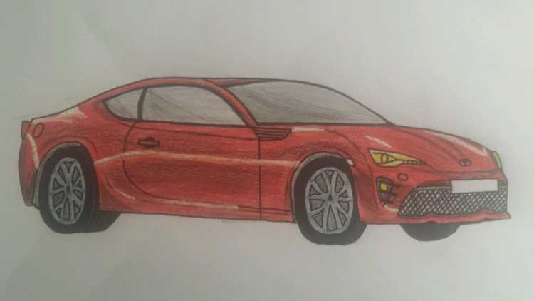 Тойота Супра карандашом