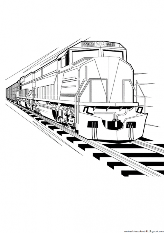 Раскраски. Паровоз