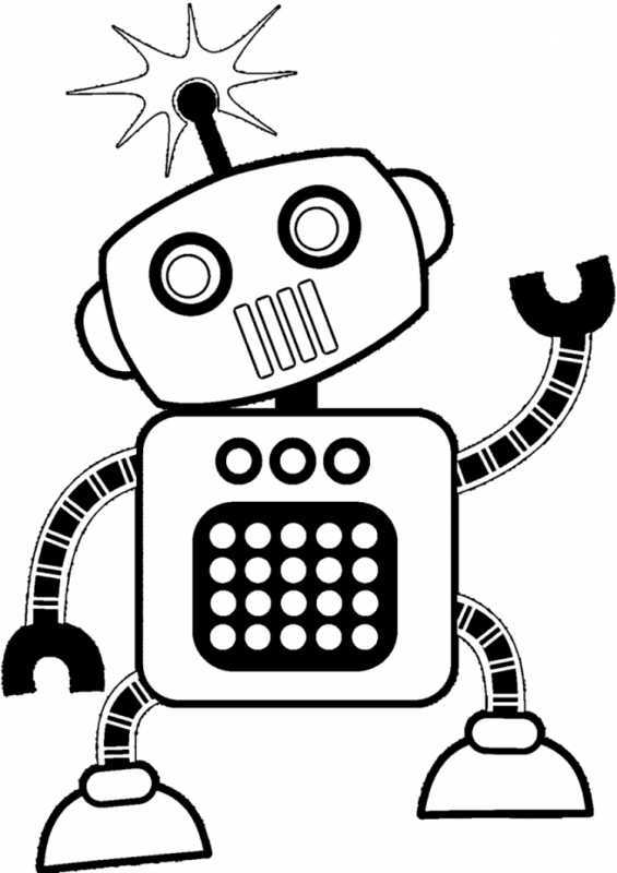 Робот раскраска для малышей