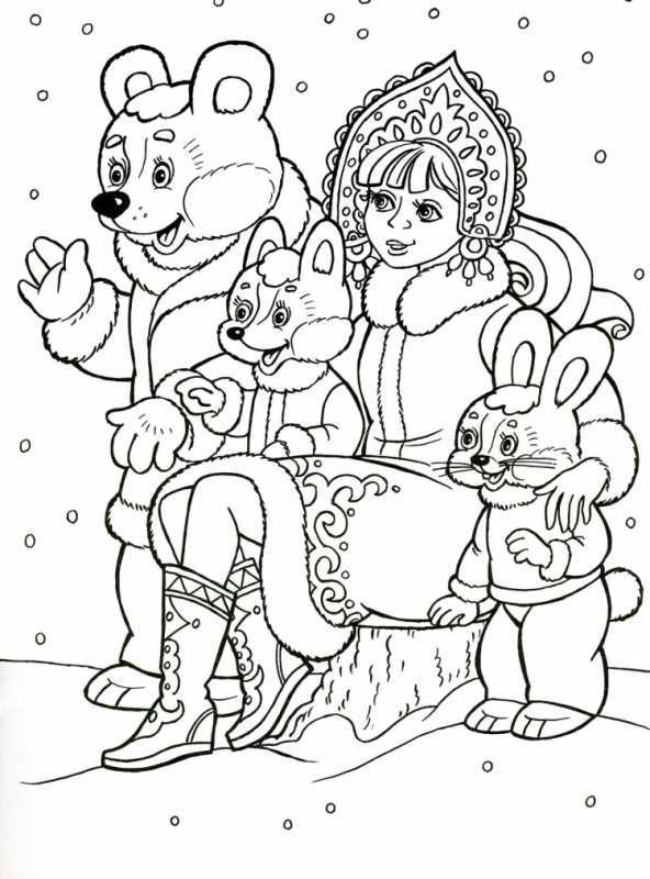 Новогодние раскраски для детей