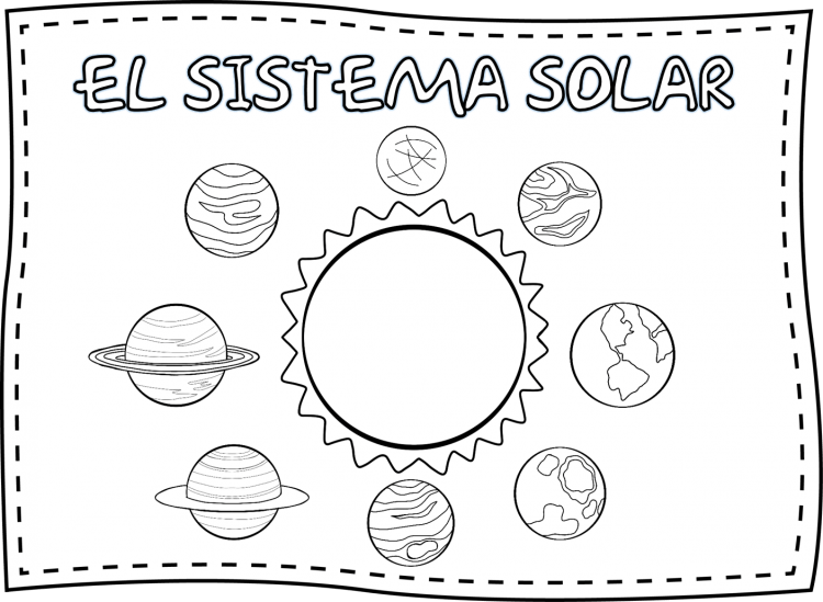 Плакат раскраска Солнечная система