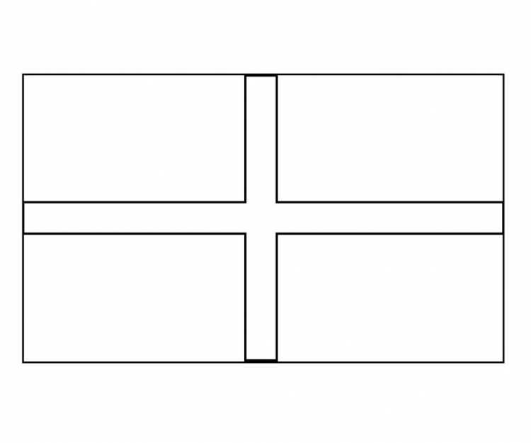 Флаг Англии раскраска