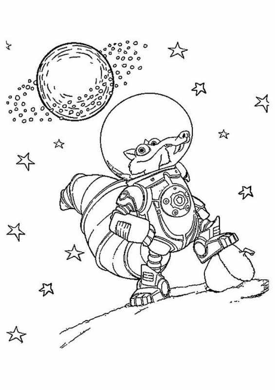 Космонавт раскраска