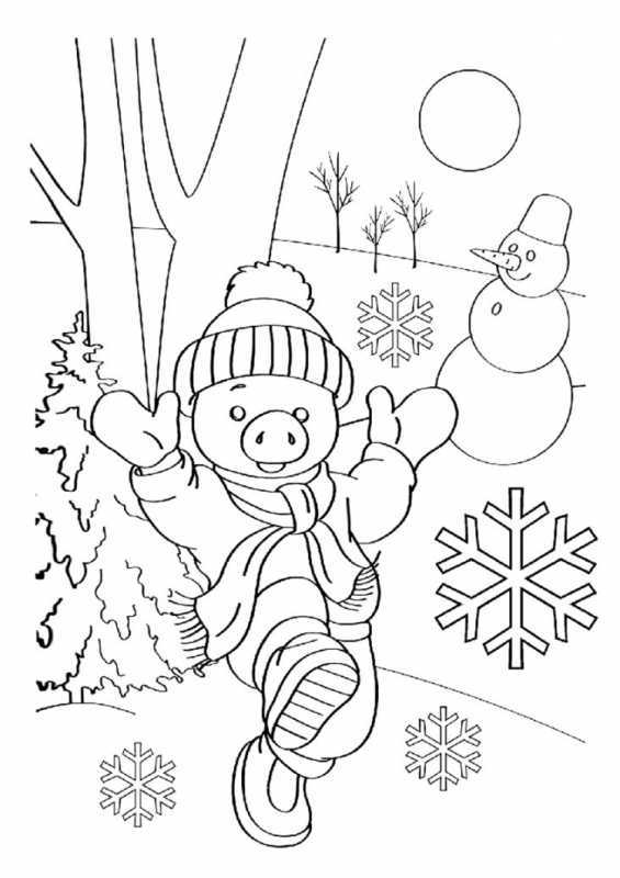 Зимние раскраски для мальчиков