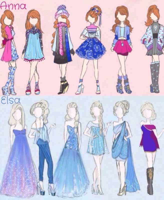 Разные стили рисования одежды